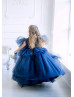 Flutter Sleeves Tulle Unique Flower Girl Dress